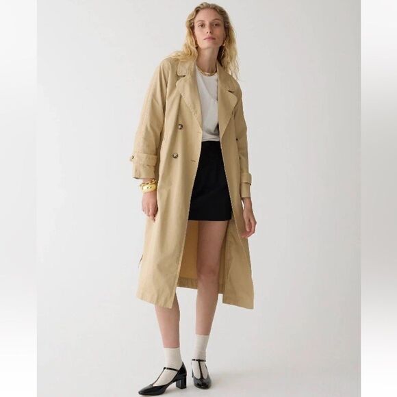 NWT J CREW Relaxed heritage trench coat in chino - Picture 2 of 8